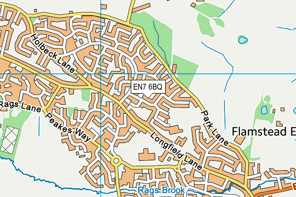 EN7 6BQ map - OS VectorMap District (Ordnance Survey) EN7 6BQ map - OS VectorMap District (Ordnance Survey)