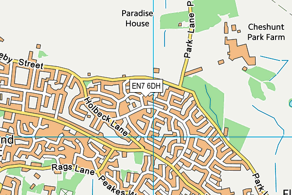 EN7 6DH map - OS VectorMap District (Ordnance Survey) EN7 6DH map - OS VectorMap District (Ordnance Survey)