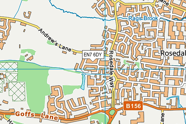 EN7 6DY map - OS VectorMap District (Ordnance Survey) EN7 6DY map - OS VectorMap District (Ordnance Survey)