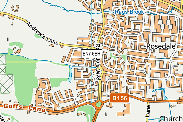 EN7 6EH map - OS VectorMap District (Ordnance Survey) EN7 6EH map - OS VectorMap District (Ordnance Survey)