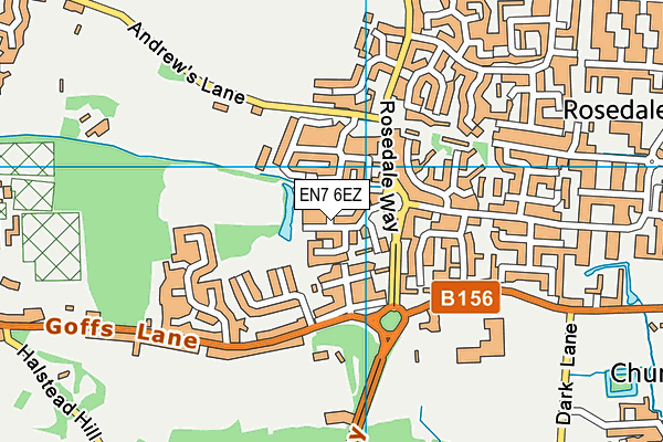 EN7 6EZ map - OS VectorMap District (Ordnance Survey) EN7 6EZ map - OS VectorMap District (Ordnance Survey)
