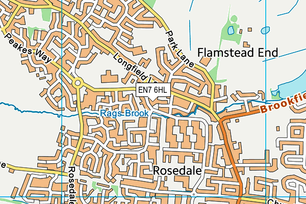 EN7 6HL map - OS VectorMap District (Ordnance Survey) EN7 6HL map - OS VectorMap District (Ordnance Survey)