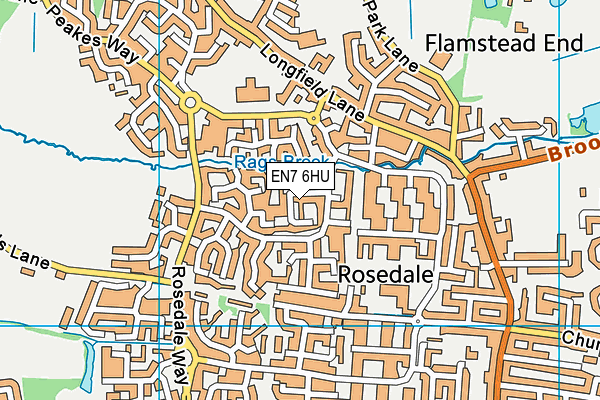 EN7 6HU map - OS VectorMap District (Ordnance Survey) EN7 6HU map - OS VectorMap District (Ordnance Survey)