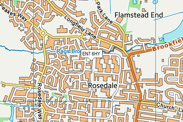 EN7 6HY map - OS VectorMap District (Ordnance Survey) EN7 6HY map - OS VectorMap District (Ordnance Survey)