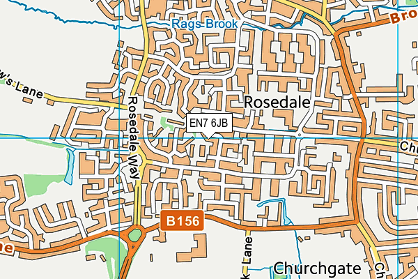 EN7 6JB map - OS VectorMap District (Ordnance Survey) EN7 6JB map - OS VectorMap District (Ordnance Survey)