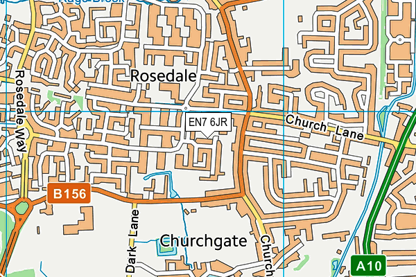 EN7 6JR map - OS VectorMap District (Ordnance Survey) EN7 6JR map - OS VectorMap District (Ordnance Survey)
