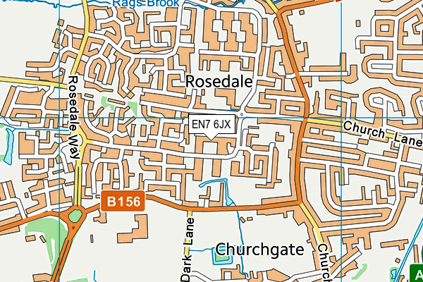 EN7 6JX map - OS VectorMap District (Ordnance Survey) EN7 6JX map - OS VectorMap District (Ordnance Survey)
