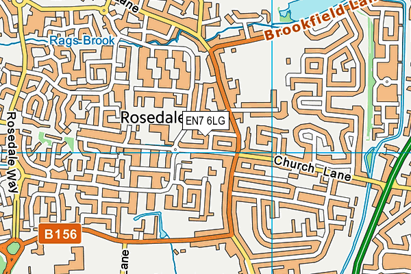 EN7 6LG map - OS VectorMap District (Ordnance Survey) EN7 6LG map - OS VectorMap District (Ordnance Survey)