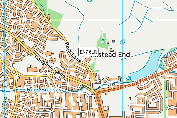 EN7 6LR map - OS VectorMap District (Ordnance Survey) EN7 6LR map - OS VectorMap District (Ordnance Survey)