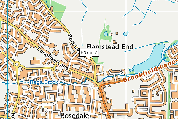 EN7 6LZ map - OS VectorMap District (Ordnance Survey) EN7 6LZ map - OS VectorMap District (Ordnance Survey)