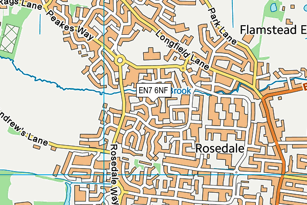 EN7 6NF map - OS VectorMap District (Ordnance Survey) EN7 6NF map - OS VectorMap District (Ordnance Survey)