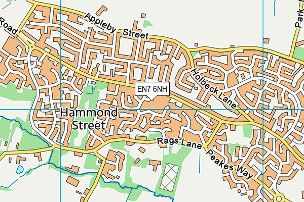 EN7 6NH map - OS VectorMap District (Ordnance Survey) EN7 6NH map - OS VectorMap District (Ordnance Survey)