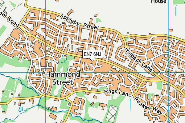 EN7 6NJ map - OS VectorMap District (Ordnance Survey) EN7 6NJ map - OS VectorMap District (Ordnance Survey)