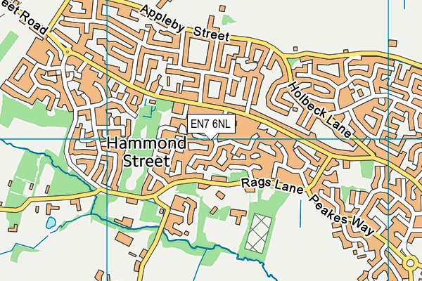 EN7 6NL map - OS VectorMap District (Ordnance Survey) EN7 6NL map - OS VectorMap District (Ordnance Survey)