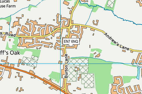 EN7 6NQ map - OS VectorMap District (Ordnance Survey) EN7 6NQ map - OS VectorMap District (Ordnance Survey)