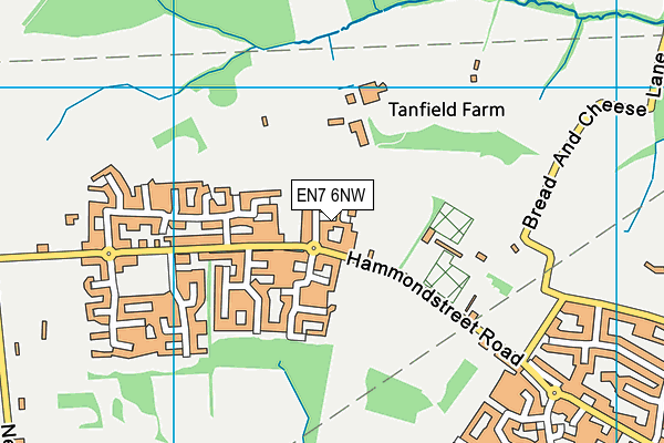 EN7 6NW map - OS VectorMap District (Ordnance Survey) EN7 6NW map - OS VectorMap District (Ordnance Survey)