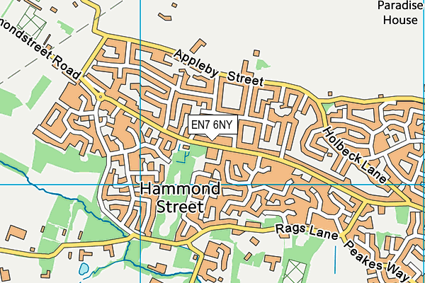 EN7 6NY map - OS VectorMap District (Ordnance Survey) EN7 6NY map - OS VectorMap District (Ordnance Survey)