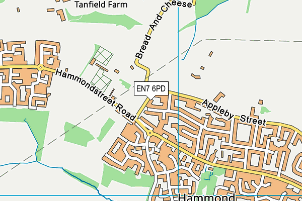 EN7 6PD map - OS VectorMap District (Ordnance Survey) EN7 6PD map - OS VectorMap District (Ordnance Survey)