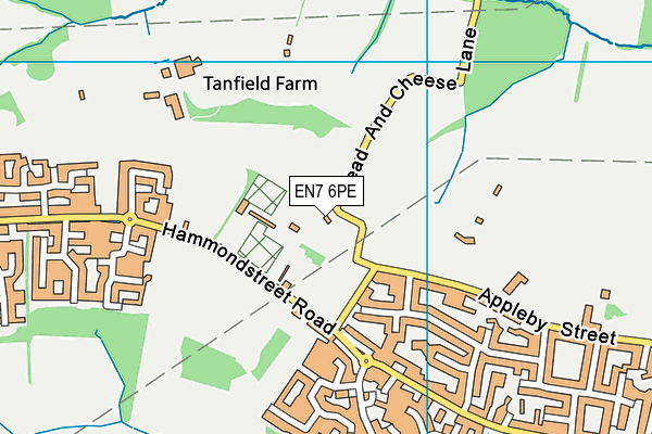EN7 6PE map - OS VectorMap District (Ordnance Survey) EN7 6PE map - OS VectorMap District (Ordnance Survey)