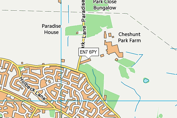 EN7 6PY map - OS VectorMap District (Ordnance Survey) EN7 6PY map - OS VectorMap District (Ordnance Survey)