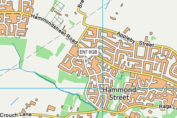 EN7 6QB map - OS VectorMap District (Ordnance Survey) EN7 6QB map - OS VectorMap District (Ordnance Survey)