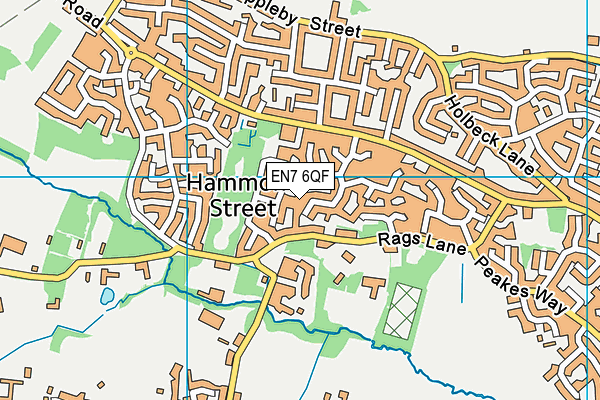 EN7 6QF map - OS VectorMap District (Ordnance Survey) EN7 6QF map - OS VectorMap District (Ordnance Survey)