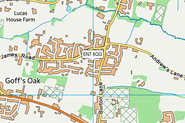 EN7 6QG map - OS VectorMap District (Ordnance Survey) EN7 6QG map - OS VectorMap District (Ordnance Survey)