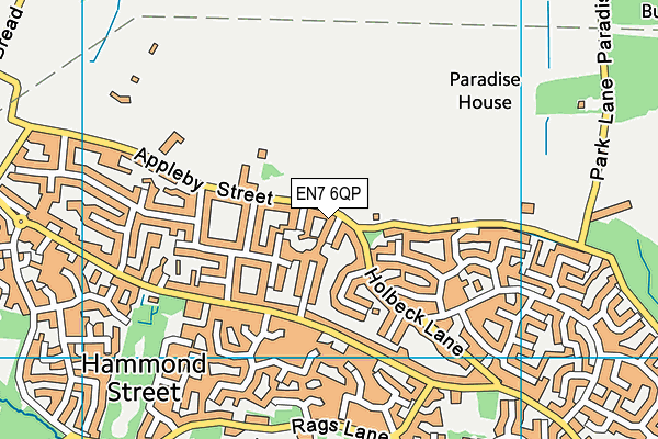 EN7 6QP map - OS VectorMap District (Ordnance Survey) EN7 6QP map - OS VectorMap District (Ordnance Survey)
