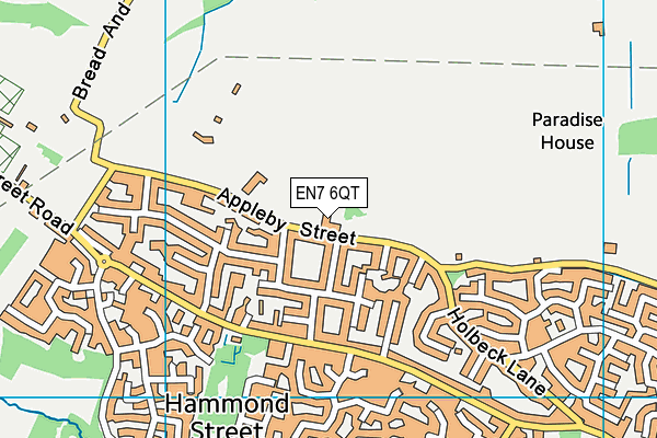 EN7 6QT map - OS VectorMap District (Ordnance Survey) EN7 6QT map - OS VectorMap District (Ordnance Survey)
