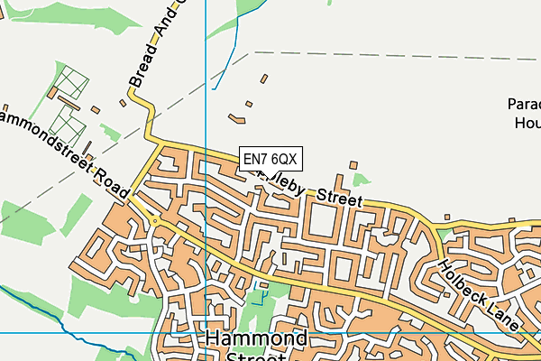 EN7 6QX map - OS VectorMap District (Ordnance Survey) EN7 6QX map - OS VectorMap District (Ordnance Survey)