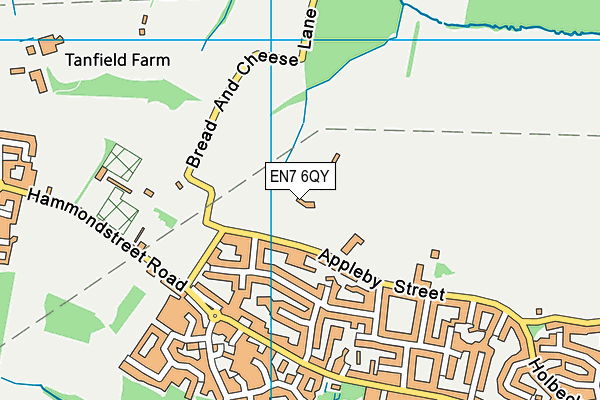 EN7 6QY map - OS VectorMap District (Ordnance Survey) EN7 6QY map - OS VectorMap District (Ordnance Survey)