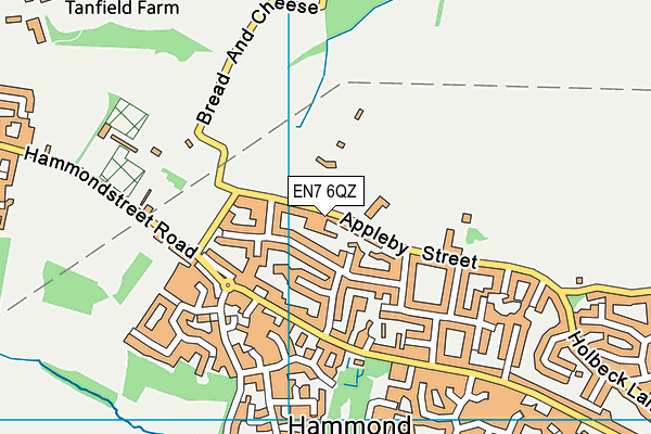 EN7 6QZ map - OS VectorMap District (Ordnance Survey) EN7 6QZ map - OS VectorMap District (Ordnance Survey)