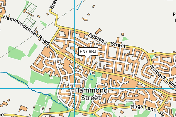 EN7 6RJ map - OS VectorMap District (Ordnance Survey) EN7 6RJ map - OS VectorMap District (Ordnance Survey)