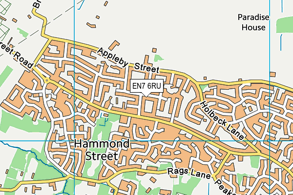 EN7 6RU map - OS VectorMap District (Ordnance Survey) EN7 6RU map - OS VectorMap District (Ordnance Survey)