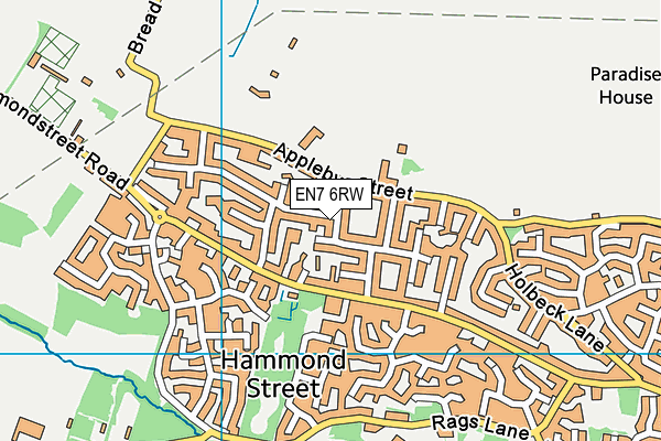 EN7 6RW map - OS VectorMap District (Ordnance Survey) EN7 6RW map - OS VectorMap District (Ordnance Survey)