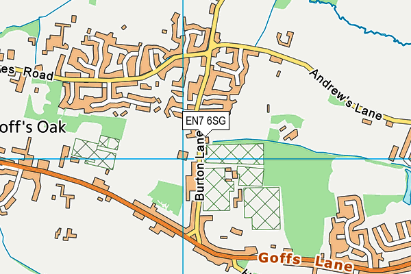 EN7 6SG map - OS VectorMap District (Ordnance Survey) EN7 6SG map - OS VectorMap District (Ordnance Survey)