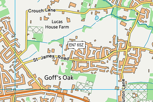 EN7 6SZ map - OS VectorMap District (Ordnance Survey) EN7 6SZ map - OS VectorMap District (Ordnance Survey)