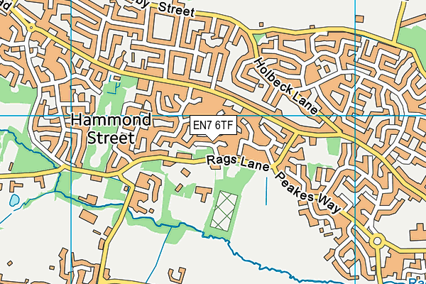 EN7 6TF map - OS VectorMap District (Ordnance Survey) EN7 6TF map - OS VectorMap District (Ordnance Survey)