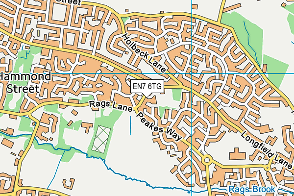 EN7 6TG map - OS VectorMap District (Ordnance Survey) EN7 6TG map - OS VectorMap District (Ordnance Survey)