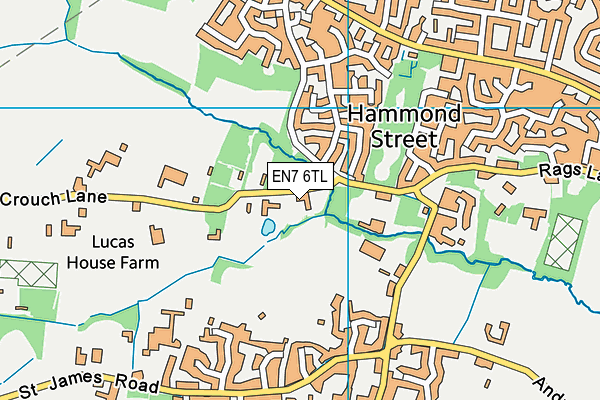EN7 6TL map - OS VectorMap District (Ordnance Survey) EN7 6TL map - OS VectorMap District (Ordnance Survey)