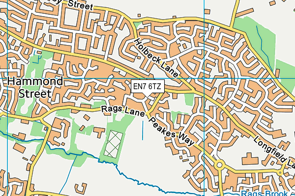 EN7 6TZ map - OS VectorMap District (Ordnance Survey) EN7 6TZ map - OS VectorMap District (Ordnance Survey)