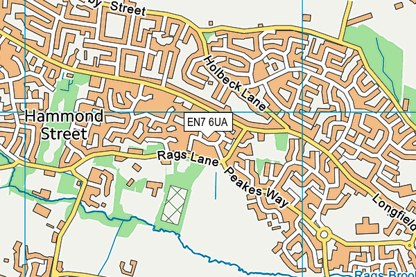 EN7 6UA map - OS VectorMap District (Ordnance Survey) EN7 6UA map - OS VectorMap District (Ordnance Survey)