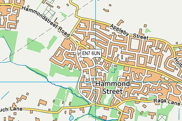 EN7 6UN map - OS VectorMap District (Ordnance Survey) EN7 6UN map - OS VectorMap District (Ordnance Survey)