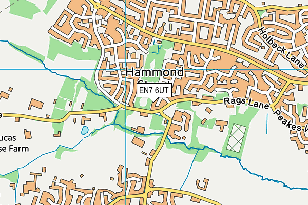 EN7 6UT map - OS VectorMap District (Ordnance Survey) EN7 6UT map - OS VectorMap District (Ordnance Survey)