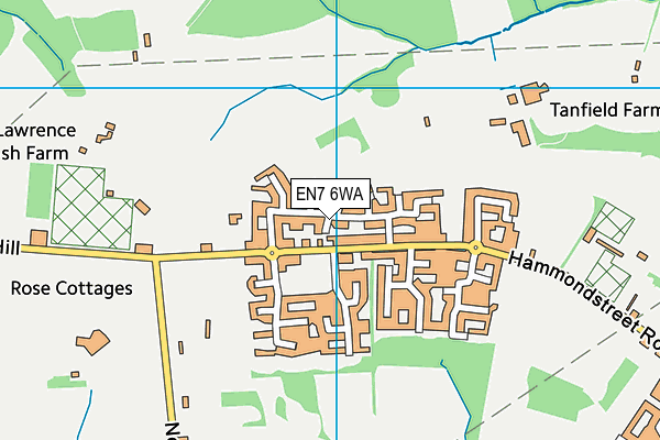 EN7 6WA map - OS VectorMap District (Ordnance Survey) EN7 6WA map - OS VectorMap District (Ordnance Survey)