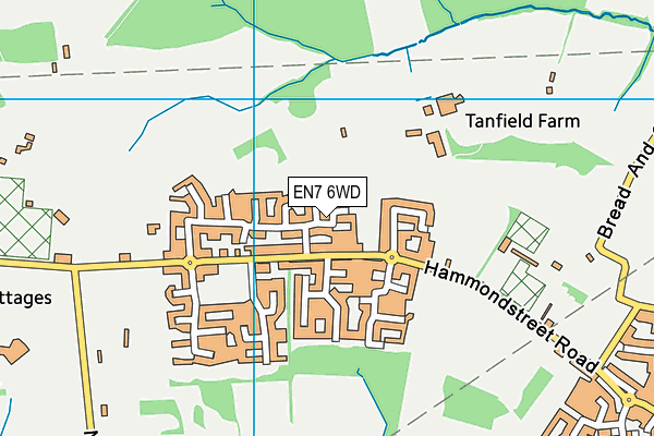 EN7 6WD map - OS VectorMap District (Ordnance Survey) EN7 6WD map - OS VectorMap District (Ordnance Survey)