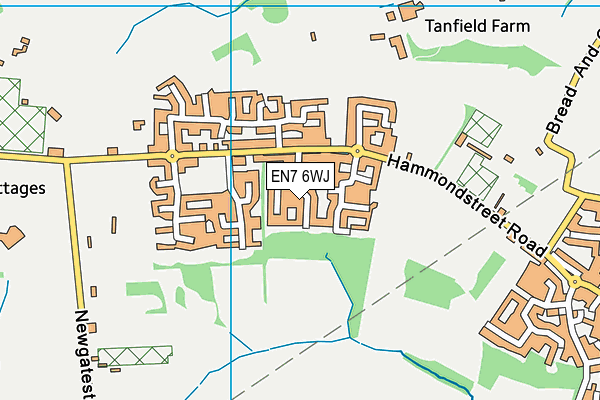 EN7 6WJ map - OS VectorMap District (Ordnance Survey) EN7 6WJ map - OS VectorMap District (Ordnance Survey)
