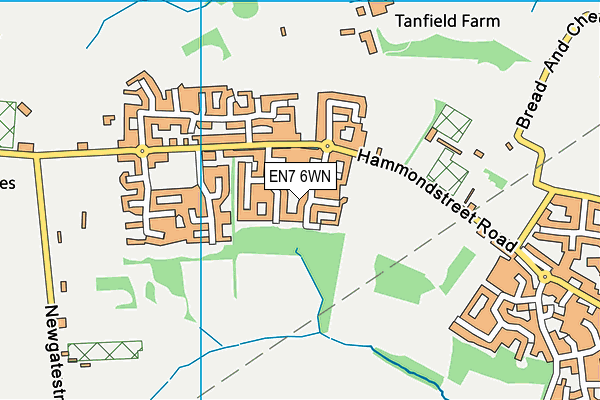 EN7 6WN map - OS VectorMap District (Ordnance Survey) EN7 6WN map - OS VectorMap District (Ordnance Survey)