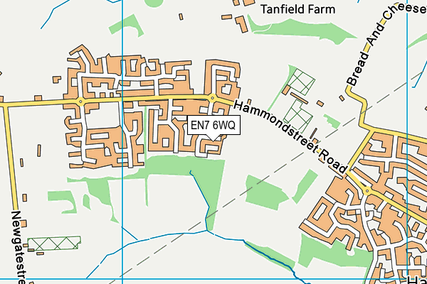 EN7 6WQ map - OS VectorMap District (Ordnance Survey) EN7 6WQ map - OS VectorMap District (Ordnance Survey)