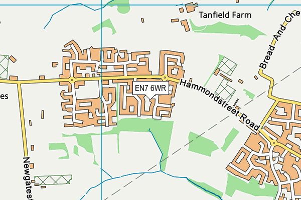 EN7 6WR map - OS VectorMap District (Ordnance Survey) EN7 6WR map - OS VectorMap District (Ordnance Survey)